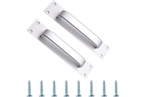 Belvanr Griff Schiebetür 2 Stück Scheunentor Griff Eisenware Türgriff Hochleistungs Schiebetür Handgriff Aluminiumlegierung mit Schrauben Schranktürgriffe für Küche Garten Büro Garagen