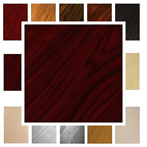 NEOXXIM Klebefolie Holzdekor - Mahagoni dunkel - 30 x 122 cm -Deko Möbelfolie selbstklebend Größe Farbe wählbar