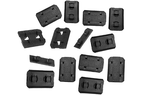 ProWildGear 12-delat set polymerhandguard Protector Rail Guides Non-slip Sheets for MLOK kompatibla Rail Handguard System