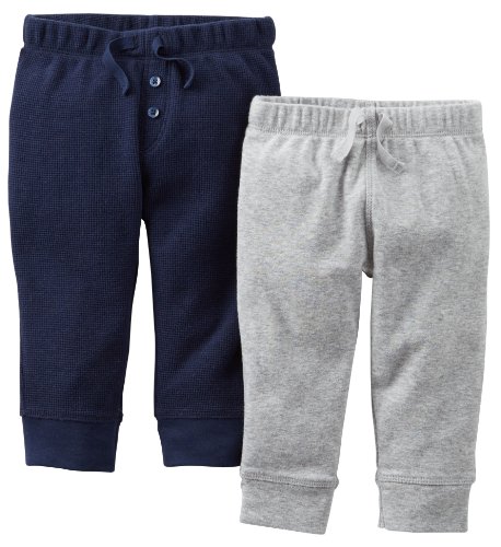 Carter's Baby Boys' 2 Pack Pants 6 Months Navy