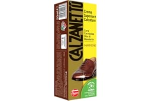 Calzanetto, Crema Scarpe Marrone, Crema lucido scarpe, Dona massima Protezione, Colore e Brillantezza alle Scarpe, Tubetto 50 ml