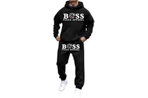 NNGOTD Men's Tracksuits Set Fleece Ribbed Cuff Sweatshirts Cotton Blend Joggers 2 Piece Athletic Sweat Suits Long Sleeve Running Joggers Set Lounge Wear Set Sweatpants and Sweatshirt Xmas