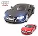 Price comparison product image Audi R8 Remote Control Car – Electric Radio Controlled Audi R8 GT On Road RC Car – Working Lights – PL9141 1:18 Official Licensed Audi R8 Model – RTR, EP (Black)