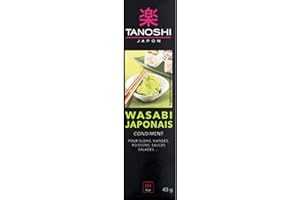 Tanoshi Condiment wasabi Japonais, pour sushis, viandes, poissons, sauces, salades .... - Le tube de 43g