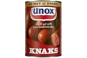 UNOX Knaks I Dutch Sausages I 12 Worstjes I Tin I from The Netherlands