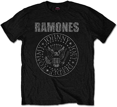 Official T Shirt Punk Hey Ho Distressed Seal Vintage