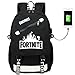 Produktbild Fortnite Rucksack mit USB-Ladeanschluss, Laptop-Rucksack Schultaschen für Jungen Mädchen, Leichtgewichtler Multifunktionaler Wasserabweisender Trekking-Rucksack Sport-Tagesrucksack