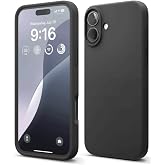 GGM GİYİM & AKSESUAR iPhone 16 ile Uyumlu İ&ccedil;i Kadife Dışı Mat Yapıya Sahip Koruma Sağlayan Lansman Silikon Kılıf (Siyah)