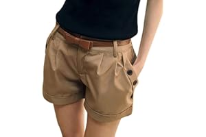 WWRICOTTA Short à Taille Haute - Short Femme Grande Taille LâChe Cinq Points Pantalon Pantalon Courte Short De Course éLastique Solide Et Confortable Bermuda Femme Ronde éTé