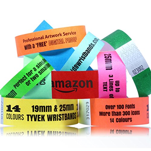 Tyvek Security Wristbands For Party Events Festivals 19mm 14
