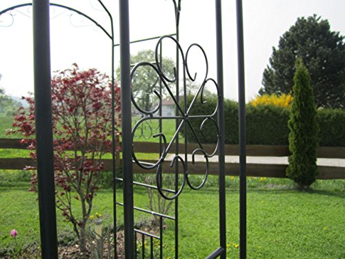 Eleganter XXL Rosenbogen Pergola Rosenbogen Rankhilfe Mod.5001B aus Metall schwarz von AS-S - 2