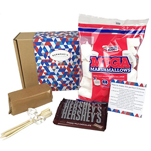 S'mores Cesta Marshmallow Premium - Tutto Ciò Di Cui Avete Bisogno Per Creare Il Lusso Americano - Cesta In Esclusiva Per Burmont's