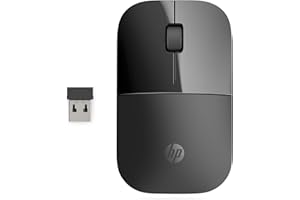 HP Z3700 Wireless Mouse | Black | Slim | Multi-OS & Device Compatibility | 2.4 GHZ Connectivity | Multi-Surface Technology | Blue LED 1200 dpi Optical Sensor | Up to 16 Months Battery Life