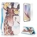 Produktbild CaseHome 3D Bewirken Muster Samsung Galaxy S6 PU Leather Hülle (Mit Frei Displayschutz),Folio Schutzhülle Tasche Lederoptik PU Leder Mit Wallet Kartenfach Magnetverschluss Standfunktion Handytasche Slim-Schutzhülle Folio Schale Schalen Fall Buchstil Klapptasche Mit Karten-/Geldscheinfach Handy Etui Flip Tasche Für Samsung Galaxy S6-Giraffe