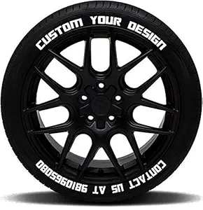 Tyre Tattoo 3D Premium & Unique Rubber Tyre Stickers Kit (4 Tyres)_Custom Your Design