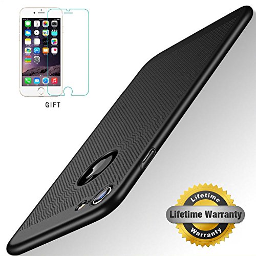 iPhone 6/6s Plus Case, STANAWAY Hard PC iPhone 6/6s Plus Cover[Free Screen Protector][Ultra Thin ][ Lightweight ][ Anti-Scratch]for iphone 6/6s Plus case - 5.5inch slim-Black