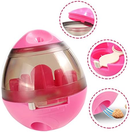 Abree Dog Food Balls Dispenser Tumbler Interactive Food Dispenser Ball Dog Toys Training Pet IQ and Toys Chewing Food Ball Feeding Training Toys for Dogs and Cats