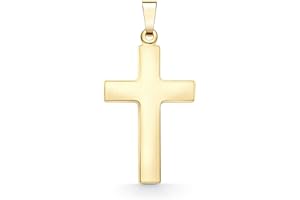 EDELIND Colgante Cruz 333 Oro Amarillo Colgante Hombre Mujer Cruz en Oro de 8 Quilates Altura 18/21/24 mm Cruz Colgante Oro Acabado Satinado con Caja de Regalo de Joyería