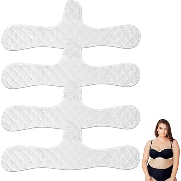 10 Fodere Antisudore Per Reggiseno HENGBIRD – Assorbenti Sottoseno In Cotone, 45x8 Cm, Riutilizzabili, Bianche, Per Donne