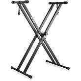 Kadence Klavye Standı - Ağır Hizmet Tipi Piyano Standı (NK13-3kg &Ccedil;ift Destekli) - Kilitleme Kayışları ile Piyano Klavye Stand
