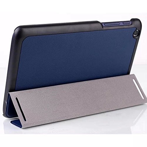 Lenovo A8-50 Tasche,Flip Case Cover PU Leder Etui Tasche mit Standfunktion Schutzhülle für Lenovo A8-50 A5500 (8.0 Zoll) Tablet Leder Hülle Ultra Slim Lederetui Schale + Displayschutzfolien und Stylus,Dunkelblau - 4