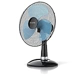Brandson - Tischventilator "Silent" 30cm / Windmaschine | Tisch Ventilator mit 3-Leistungsstufen | Leistungsaufnahme 40W | geringes Betriebsgeräusch | Neigungswinkel ca. 30° | Oszillation ca. 85° | schwarz