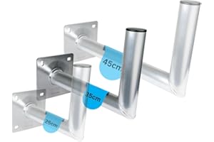 SCHWAIGER 5149 Support antenne parabolique Antenne Satellite Installation Satellite Antenne parabolique Support Mural avec équerre en aluminium Distance au Mur 35cm