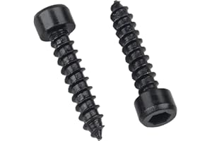ORANXIN M6 x 45mm 30 Pcs Level 8.8 Self Tapping Drilling Screws Carbon Steel Cylindrical Head Speaker Trumpet Socket Cap Wood Screws Black