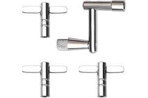 KOMUNJ 4 chiavi a batteria, batteria Tuning Key chiave di accordatura per batteristi, tamburo, strumenti a percussione, strumenti a percussione, 1 Z e 3 chiavi a T, colore argento