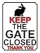 Produktbild SHAWPRINT), 234h1s, halten Sie das Tor geschlossen Thank You, Metall-Schild, 200 mm x 115 mm