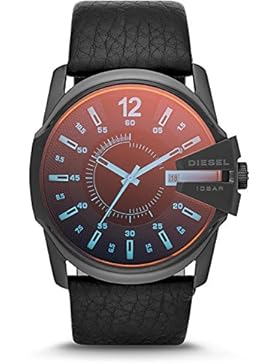 Diesel DZ1657 Uhr Herrenuhr Lederarmband Edelstahl 10 bar Analog Datum Schwarz