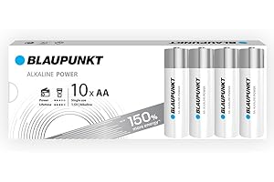 BLAUPUNKT AA Piles alcalines, Paquet de 10, idéales pour Les horloges murales et Les télécommandes, LR6BPO/10CB
