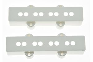 Kaish set di 2 bianco Bass pickup copre collo/ponte per 4 string Jazz J Bass
