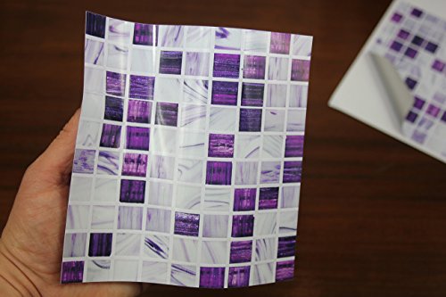 30 stück Fliesenaufkleber für Küche und Bad (Tile Style Decals 30xTP 12 – 6in- Grape) | Mosaik Wandfliese Aufkleber für 15x15cm Fliesen | Fliesen-Aufkleber Folie | Deko-Fliesenfolie für Küche u. Bad (15cm – 30 stück, Traubenfarben) - 4