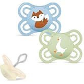 mam Perfect Silicone Pacifier 0-6 Months, Set of 2, Sterilization and Carrying Case
