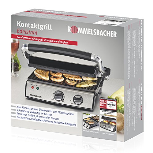 Rommelsbacher KG 2020 – Kontaktgrill, 2000 Watt, Edelstahl - 7