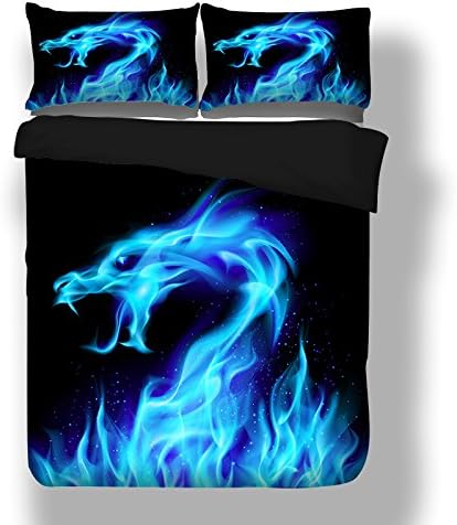 Shamdon Home Collection Dragon Design Very Soft Fabric Duvet Cover Set Bedding Sets Include Duvet Cover, Pillowcases