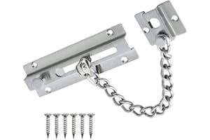 BOPPON Cerradura de puerta de seguridad antirrobo Cadena cerradura de puerta pesada cadena de puerta antivo,para Puerta Interior Seguridad En Casa Candado de llave