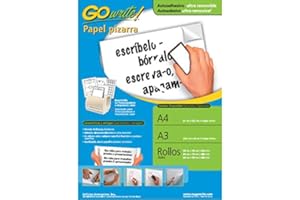 JP-JORPAY Hojas Pizarra Blanca-Hojas de Borrado en Seco Autoadhesivas Reutilizables-A4-5 Unidades-Hojas Pizarra Blanca-Removibles-Escríbelo y Bórralo (A4)