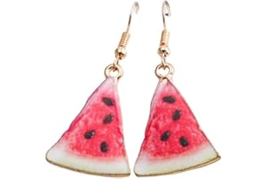 EXINOX Orecchini di Frutta Donna : Orecchini di Frutta Bella : Vari Modelli (Anguria)