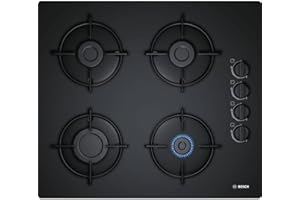 Bosch POP6B6B10 hob Black Built-in Gas 4 Zone(s)