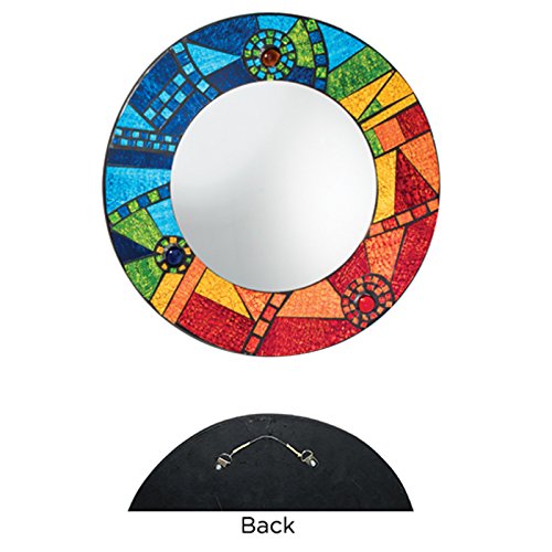 Abstract Rainbow Mosaik Kleine runde Spiegel (Durchmesser 30 cm)