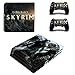 Produktbild Playstation 4 Pro + 2 Controller Aufkleber Schutzfolien Set - Skyrim /PS4 P