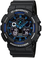G-Shock Men's Quartz Watch with Black Dial Analogue/Digital Display and Black Resin Strap GA-100-1A2ER