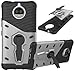 Produktbild Roreikes Motorola Moto G5s Plus Hülle(5,5Zoll),Handyhülle Premium PC 2in 1Dural Layer Rugged Armor Stoßfest Case Hochwertige Qualität Silikon Tasche Und Weich TPU Protective Cover Etui mit Drehbar Ständer und Schutzhülle Metallisch Farbe Luxus Anti-wrestling Anti-Rutsch (Anti-Tropfen)-Silber