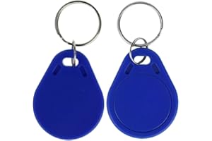 LIBO SMART HOME LIBO RFID Llaveros Tarjeta llave inteligente NFC RFID Control de Acceso Keyfobs Proximidad 13.56 MHz MF Classic 1k IC S50 Token Solo lectura (100, Azul)