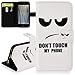 Price comparison product image SmartLegend PU Cellphone Case for Apple iPhone 5C Leather Wallet Pocket Flip Case Stand Funtion Soft Inner Shell with Magnet Closure and Card Slots Holster Bookstyle Back Cover Mobile Phone Protective Case - Don't Touch My Phone