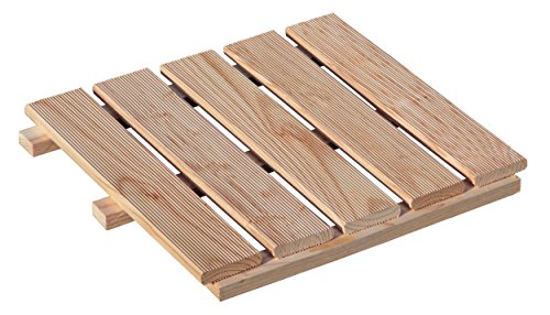 4 Stk. Terrassenfliese 62004 aus Lärchenholz 50x50cm Terrassenfliese Holzfliese Balkonfliese Fliese Terrasse Terrassenfliesen Fliesen Holzfliesen Balkonfliesen Balkon von Gartenwelt Riegelsberger