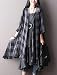 Vogstyle Women's New Loose Thin Garb Drap Open Front Cardigan Medium 3/4 Sleeve-Black
