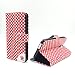 Produktbild König-Shop Vodafone Smart Prime 6 Handy Hülle Schutzhülle Schutztasche Tasche Case Cover Etui Schale Handyhülle Handyschale Handytasche Klapptasche Klapphülle Wallet Kunstleder Motiv Polka Dot Rot